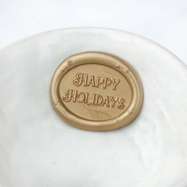 "Happy Holidays Wax Seal, Pack of 10, Customizable Color" - Wax Seals in multicolorassorted-colors by Abby Choi