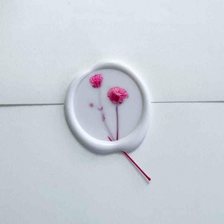 "Pink Baby's Breath Wax Seal in White| Pack of 10" - Wax Seals in pink by Caitlin Home