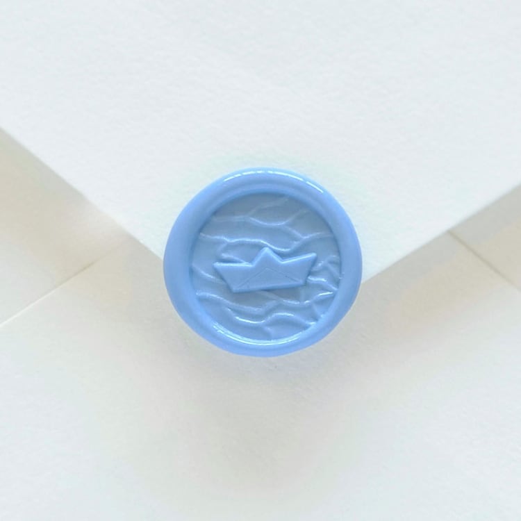 "Mini Paper Boat- Hand-crafted Wax Seals- Customizable Color- Set of 25" - Wax Seals in multicolor by Inkspiringletters