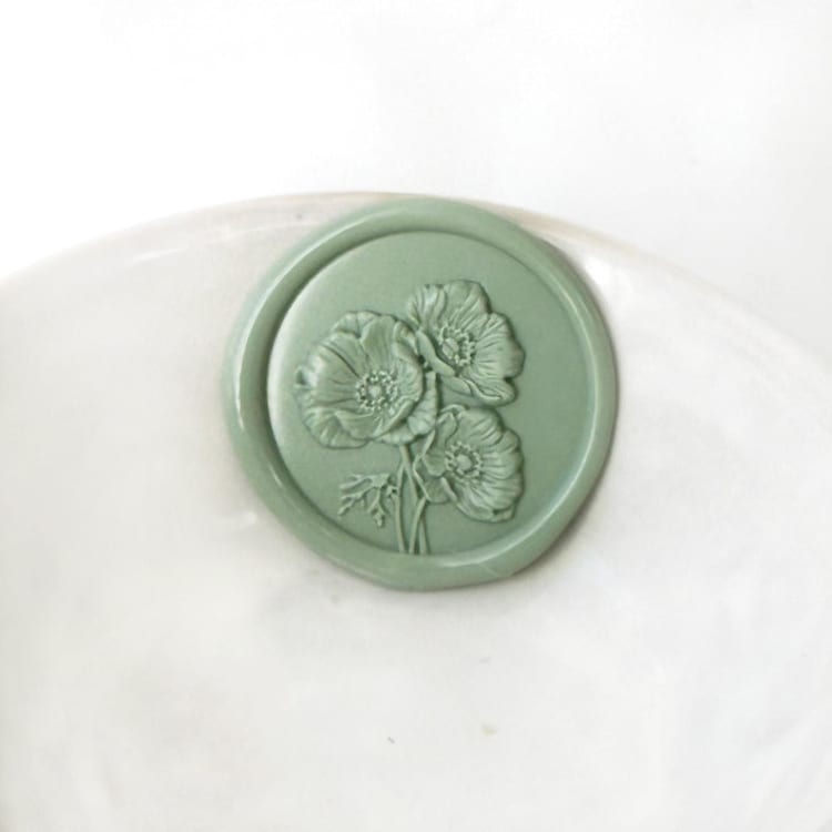 "Anemone 3D Wax Seal, Pack of 10, Customizable Color" - Wax Seals in multicolorassorted-colors by Abby Choi
