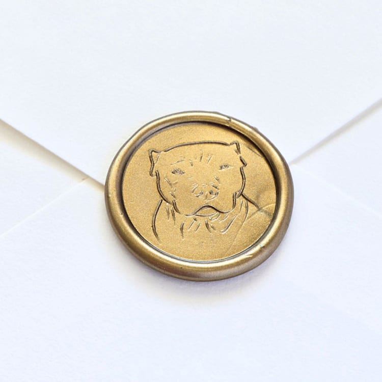 "Pitbull- Customizable Color- Hand-Crafted Wax Seals- Set of 25" - Wax Seals in multicolor by Inkspiringletters