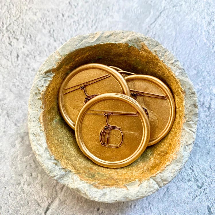 "Gondola Ride" - Wax Seals in gold by Lindsey Cain