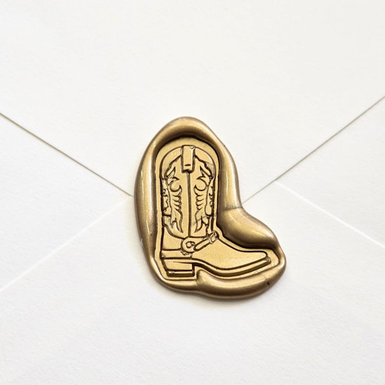 "Western Boot- Hand-crafted Wax Seals - Customizable Color- Set of 25" - Wax Seals in multicolor by Inkspiringletters