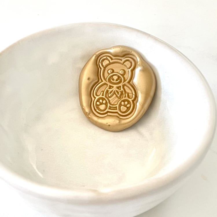 "Teddy Bear Seals Pack of 10, Customizable Color" - Wax Seals in multicolorassorted-colors by Abby Choi