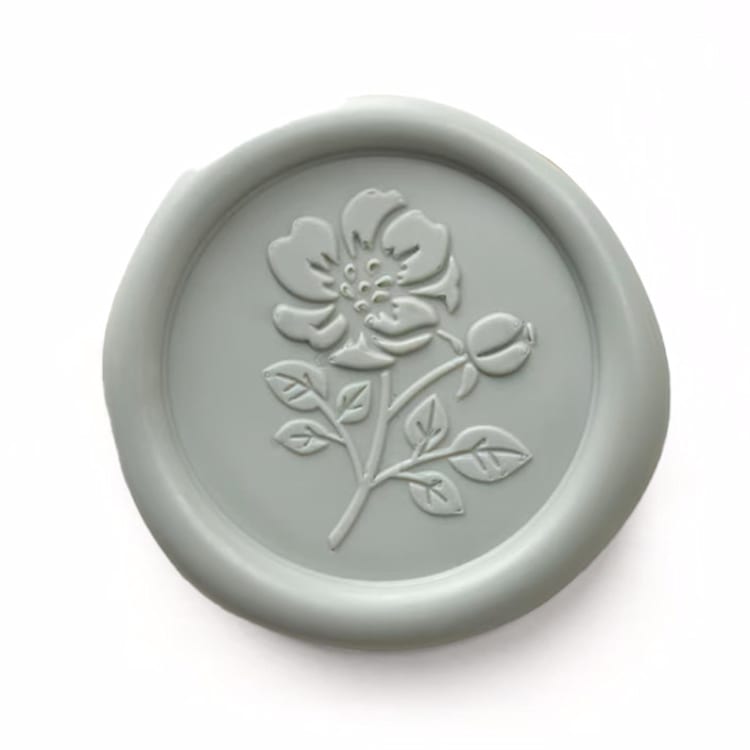 "Floral Self-Adhesive Wax Seal Set of 25" - Wax Seals in multicolorassorted-colors by Papel Custom Design