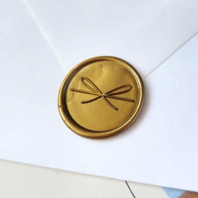 "String Bow- Customizable Color- Set of 25 Hand-crafted Wax Seals" - Wax Seals in multicolor by Inkspiringletters