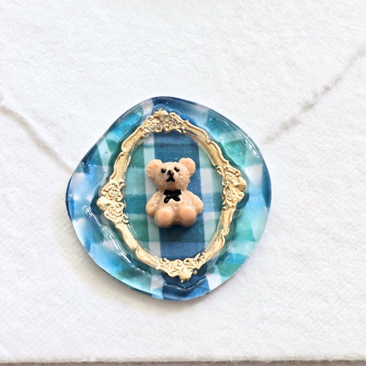 "Preppy Bear -Hand-crafted Wax Seals - Set of 25" - Wax Seals in clear by Inkspiringletters