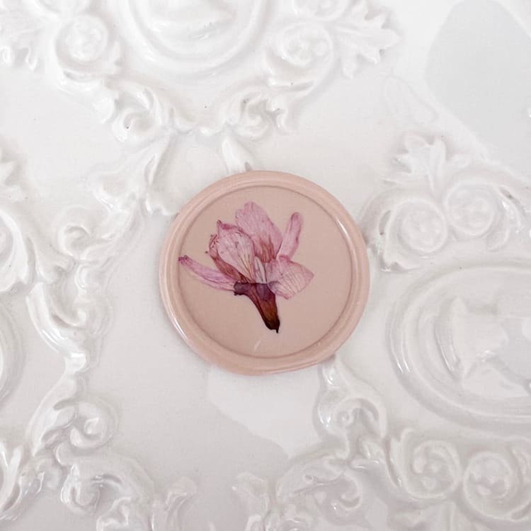 "Cherry Blossom Wax Seal in Pink | Pack of 10" - Wax Seals in pink by Caitlin Home