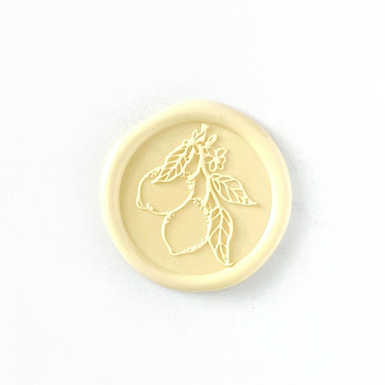 "Lemons Wax Seal in Lemonade Pack of 10" - Wax Seals in yellow by Abby Choi