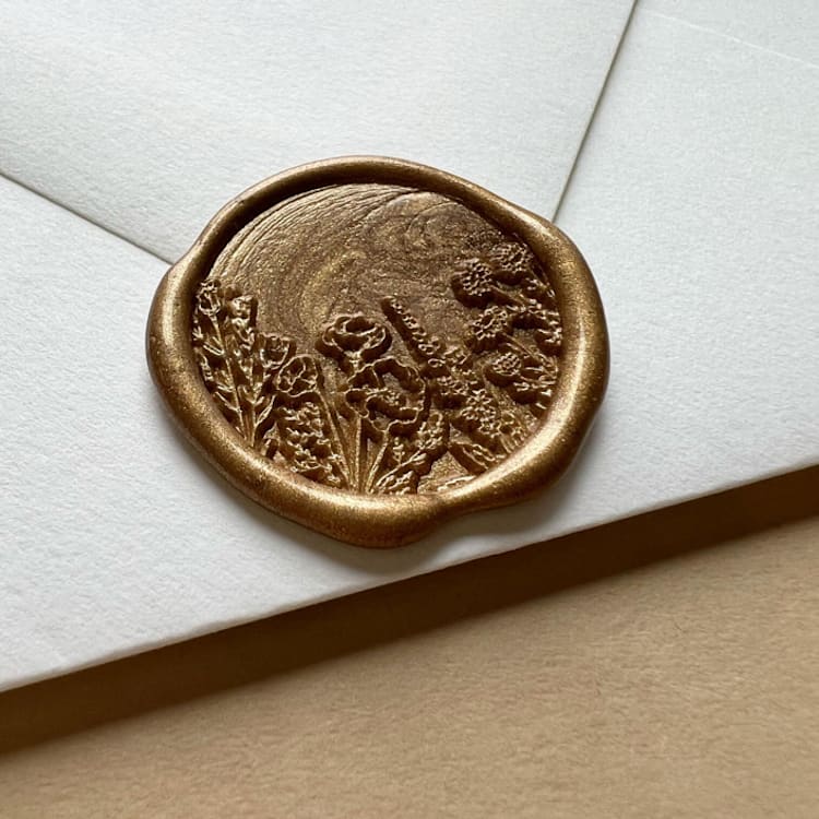 "Wild Flower Wax Seal_ Pack of 25" - Wax Seals in multicolor by Eva Tadros