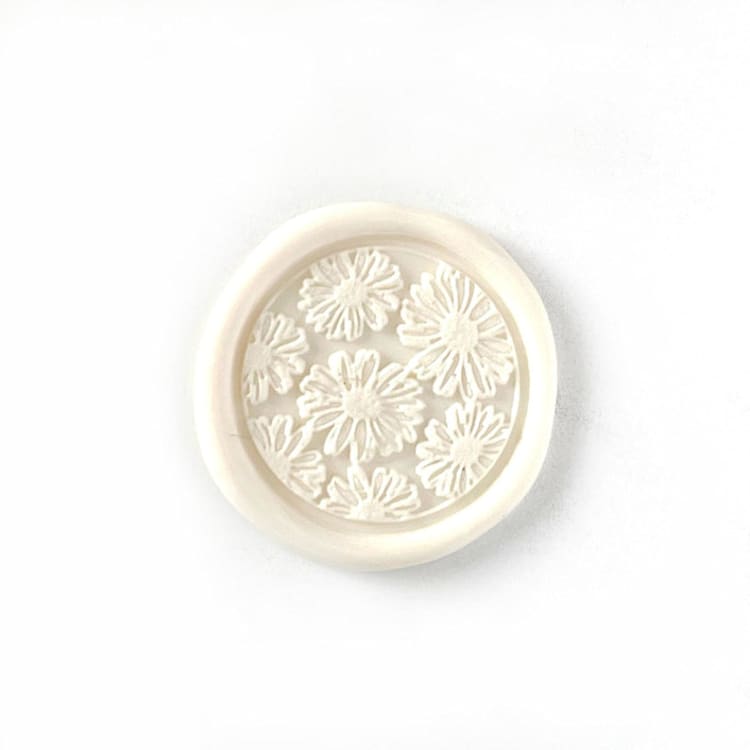 "Daisies Wax Seal in Buttercream, Pack of 10" - Wax Seals in white by Abby Choi