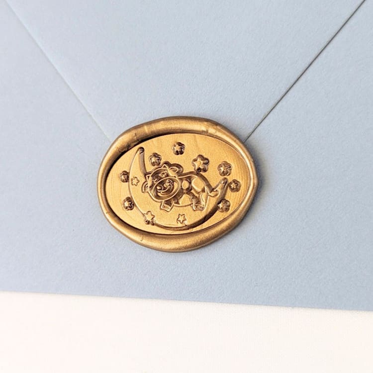 "Over the Moon- Customizable Color- Set of 25 Hand-crafted Wax Seals" - Wax Seals in multicolor by Inkspiringletters