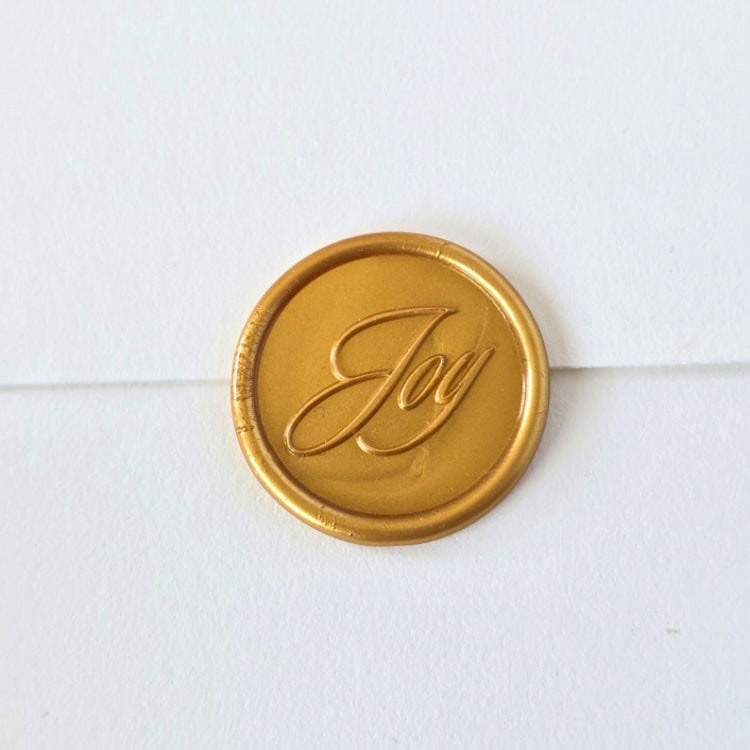 "Joy- Customizable Color- Set of 25 Hand-crafted Wax Seals" - Wax Seals in multicolor by Inkspiringletters