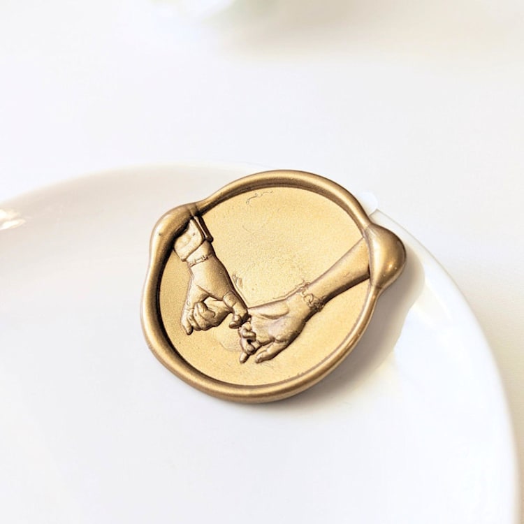 "Pinky Promise- Customizable Color- Set of 25 Hand-crafted Wax Seals" - Wax Seals in multicolor by Inkspiringletters