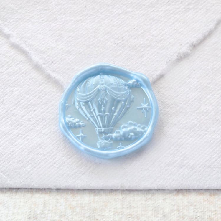 "Hot Air Balloon Ride- Customizable Color- Set of 25 Hand-crafted Wax Seals" - Wax Seals in multicolor by Inkspiringletters