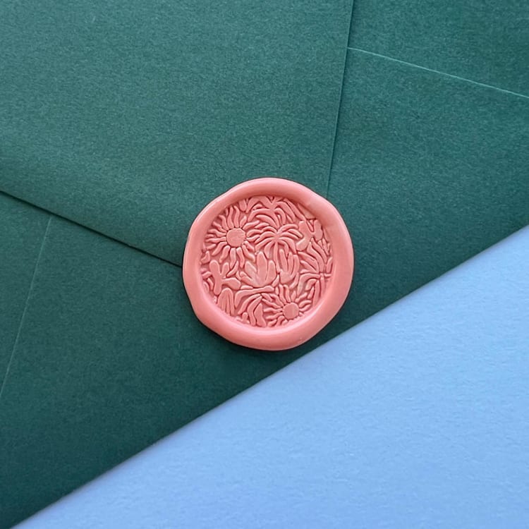 "Tropical Sun Wax Seal Sticker - Pack of 10" - Wax Seals in multicolorassorted-colors by Eva Tadros