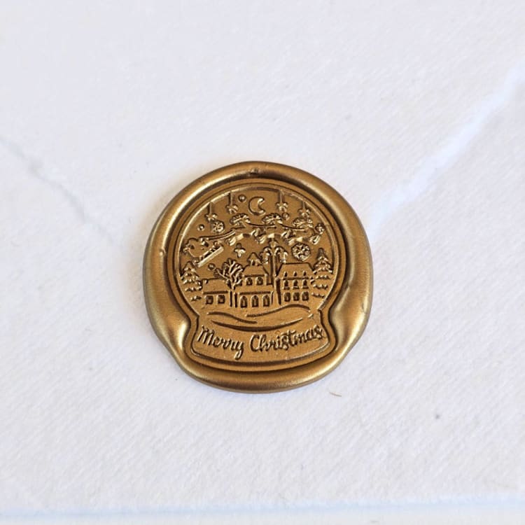 "Snow Globe- Customizable Color- Set of 25 Hand-crafted Wax Seals" - Wax Seals in multicolor by Inkspiringletters