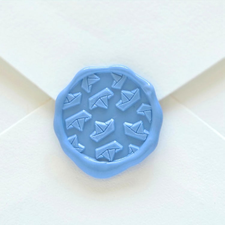 "Paper Boat- Hand-crafted Wax Seals- Customizable Color- Set of 25" - Wax Seals in multicolor by Inkspiringletters