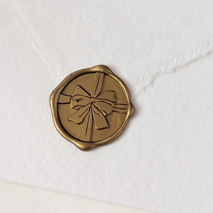 "Gift Bow- Customizable Color- Set of 25 Hand-crafted Wax Seals" - Wax Seals in multicolor by Inkspiringletters