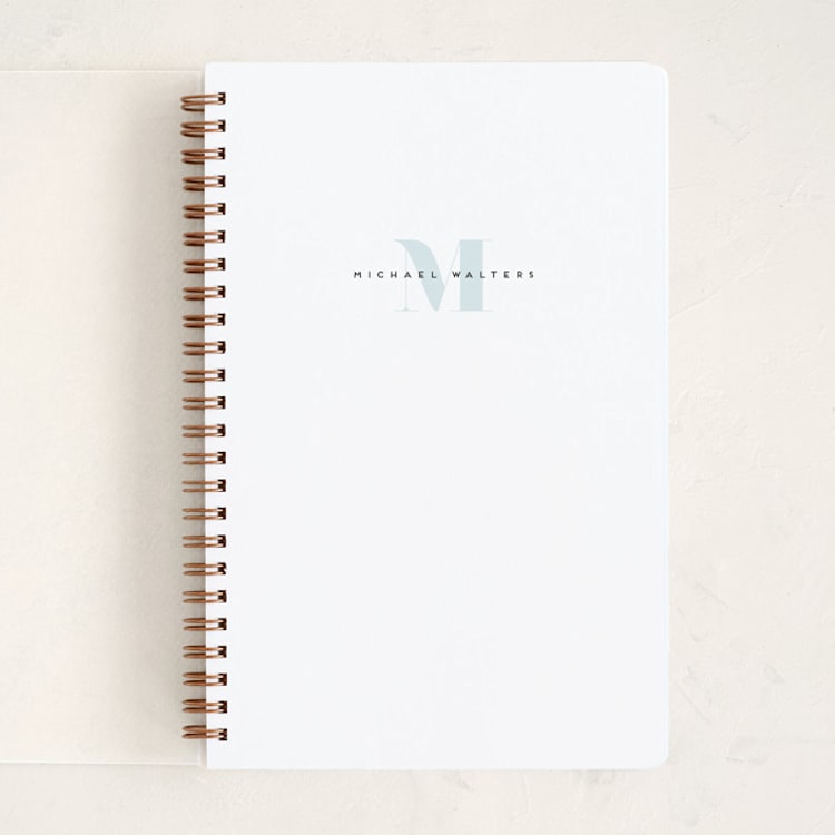 "Strong initial" - Notebook in Marine by Creo Study - Front