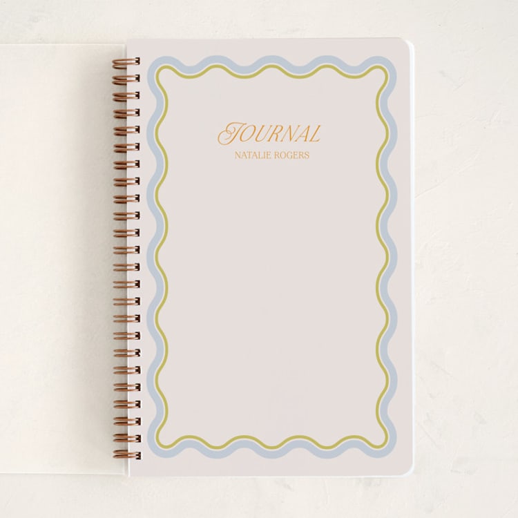 "Squiggled" - Notebook in Lemongrass by Everett Paper Goods - Front