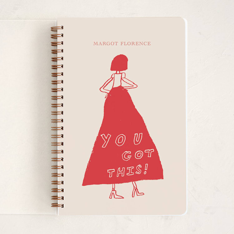"You Got This" - Notebook in Power Red by Elliot Stokes - Front