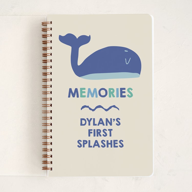 "Whale Hello" - Notebook in Sea by Harriet Richter - Front