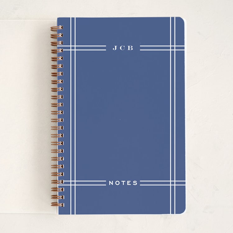 "Modern lines" - Notebook in Classic Blue by Yuliya Evseeva - Front
