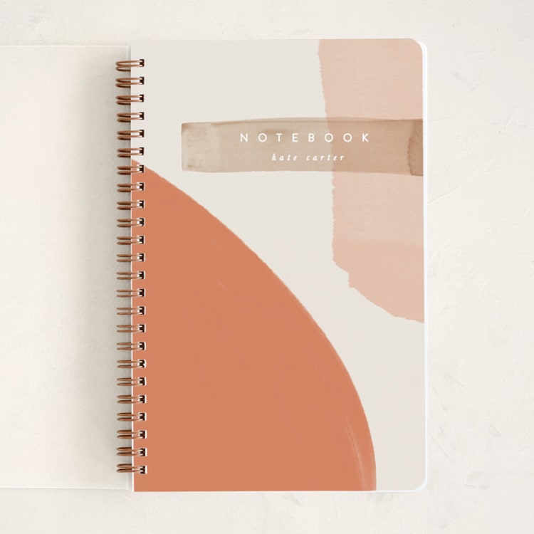 "Moody Sunset" - Notebook in Tangerine by Creo Study - Front