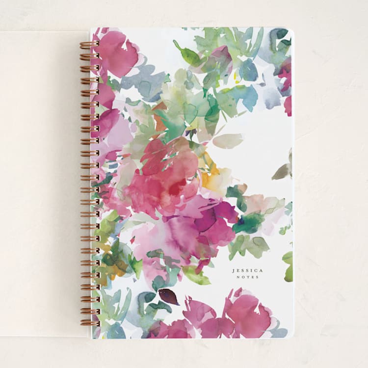 "Bouquets" - Notebook in Carnation by Lori Wemple - Front