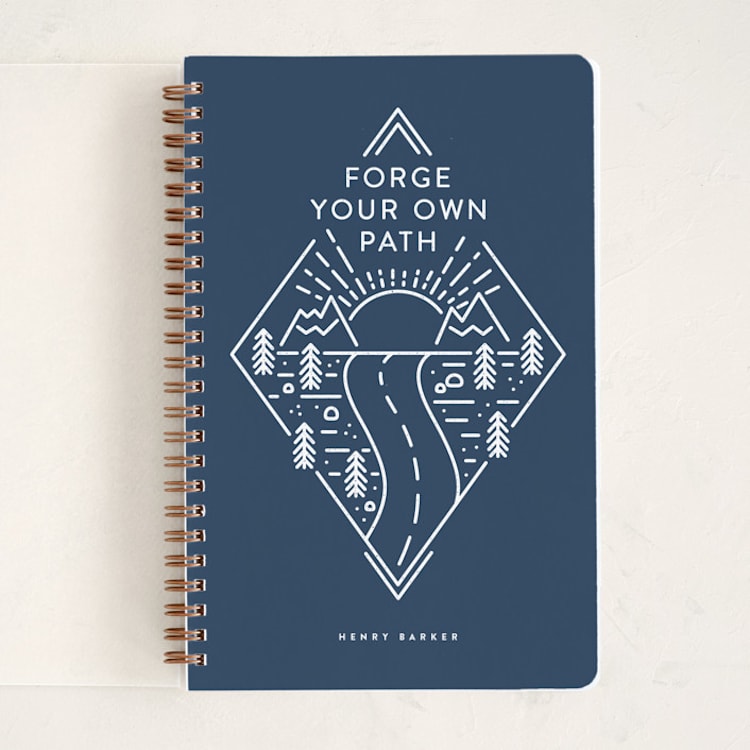 "Forge" - Notebook in Navy by Jen Banks - Front