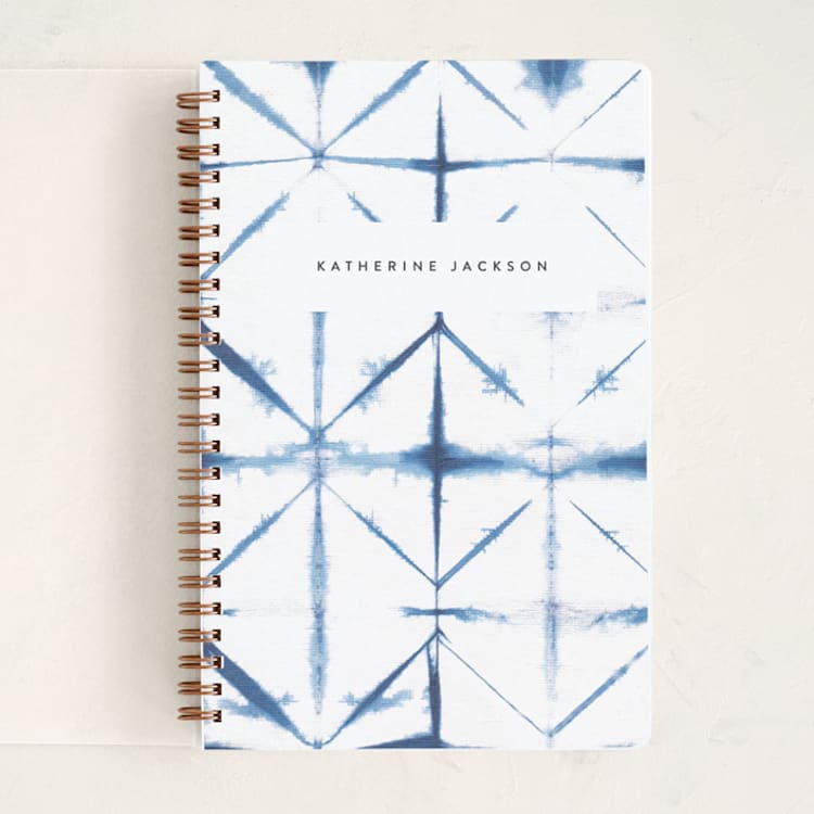 "Dyed" - Notebook in Indigo by Creo Study - Front