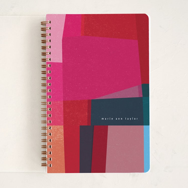 "fabulous colors" - Notebook in Fuchsia by Sumak Studio - Front