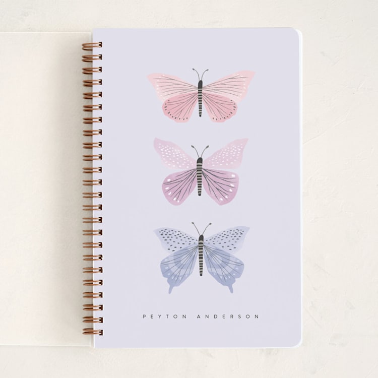 "Butterfly Collection" - Notebook in Lilac by Karidy Walker - Front