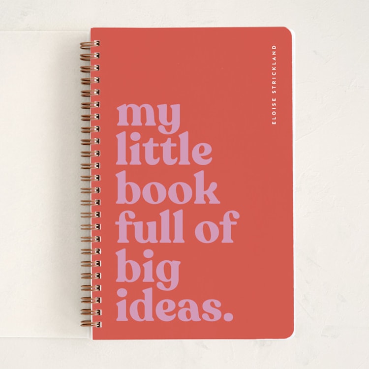 "Big idea Book" - Notebook in Strawberry by Jessica Corliss - Front
