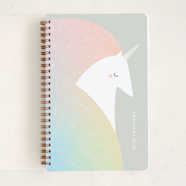 "Unicorn" - Notebook in Sunshine by Lori Wemple - Front