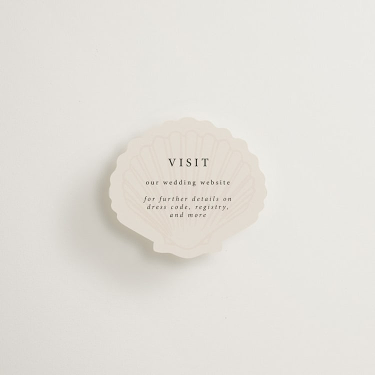 "Simple Seashell" - Mini Novelty Enclosure Cards in Sand by Hannah Bowman - Front