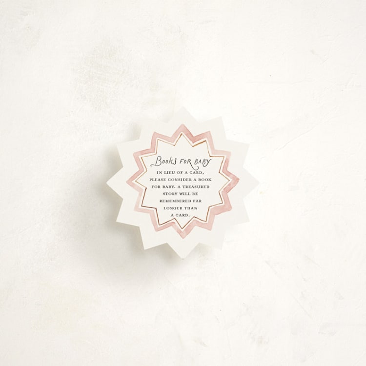 "Little Star" - Mini Novelty Enclosure Cards in Blush by Lucrecia Caporale - Front