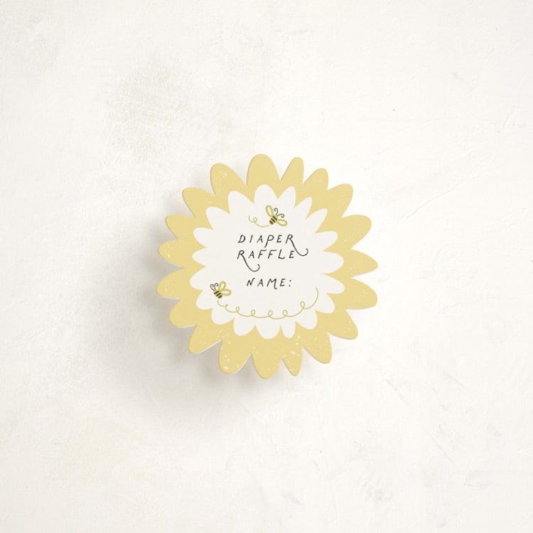 "Little Bees Book Request" - Mini Novelty Enclosure Cards in Lemon by Jennifer Holbrook - Front