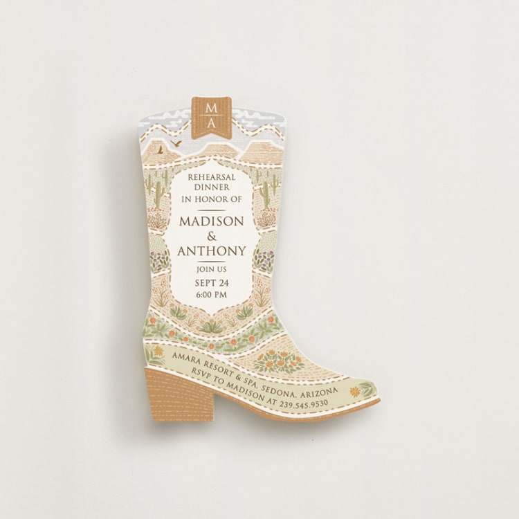 "Westward" - Novelty Enclosure Cards in Sandstone by Paper Sun Studio - Front