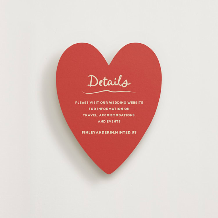 "Big Heart Wedding" - Novelty Enclosure Cards in Cherry by Ani Somi - Front