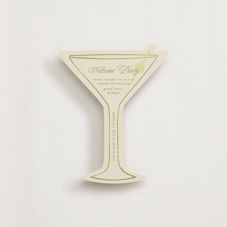 "rory" - Novelty Enclosure Cards in Olive by Ellen Schlegelmilch - Front