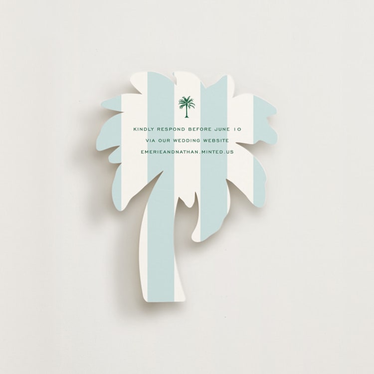 "Palm Stripes" - Novelty Enclosure Cards in Low Tide by Susan Zinader - Front