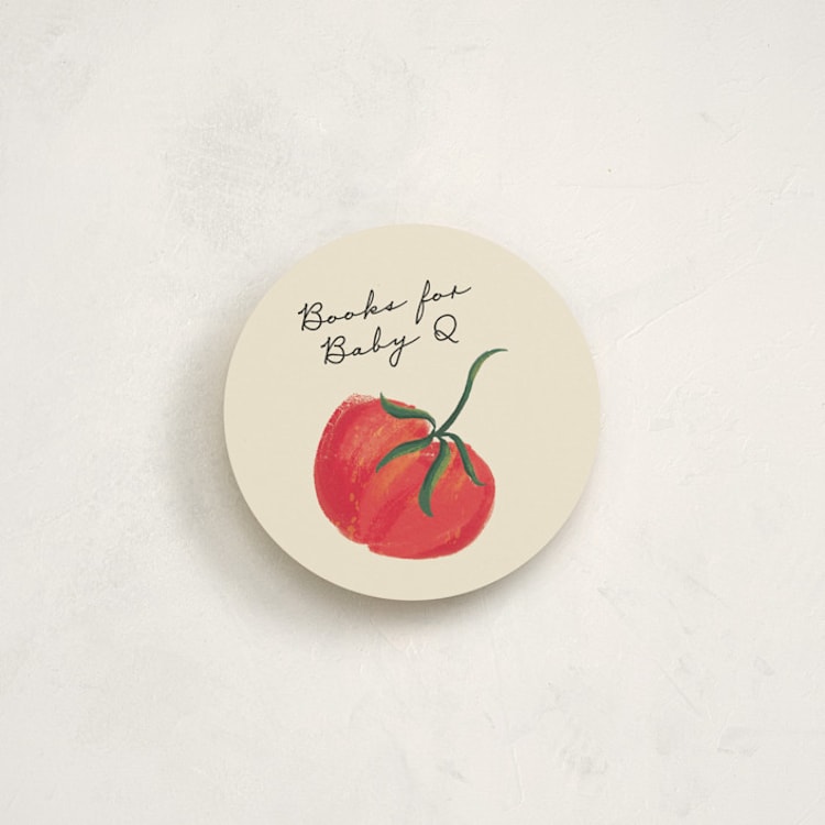 "Petit Pomodoro" - Novelty Enclosure Cards in Lime by Jackie Crawford - Front