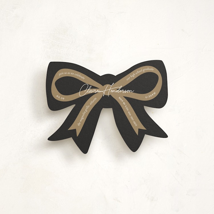 "Sweet Grad Cap" - Novelty Enclosure Cards in Noir by Paper Raven Co. - Front