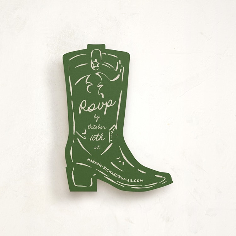 "Western" - Novelty Enclosure Cards in Lasso by Claudia Orengo - Front