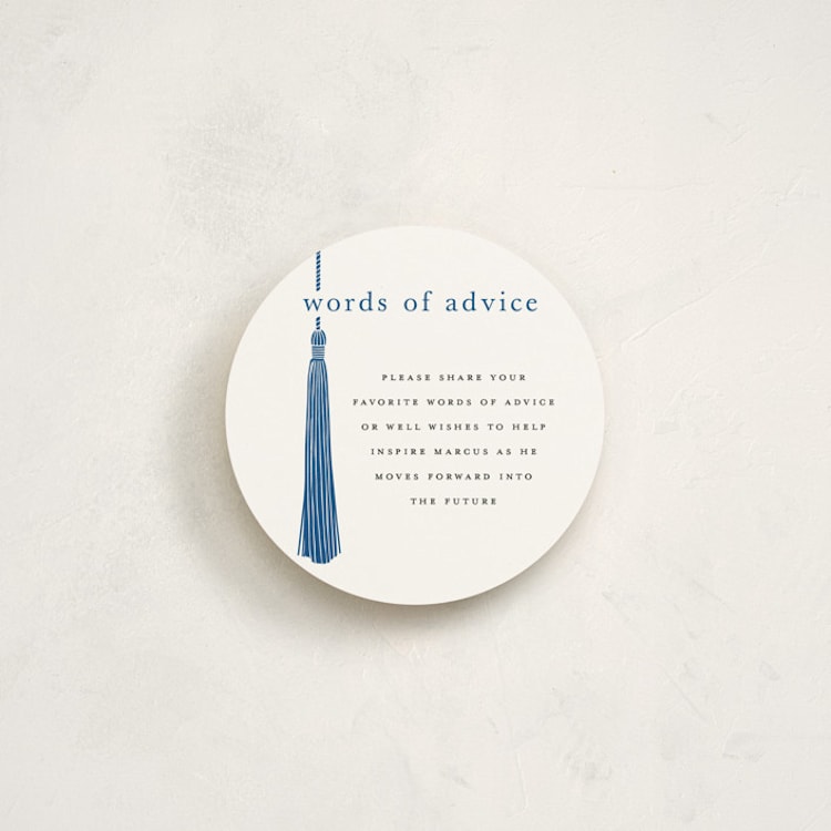 "Tassled" - Novelty Enclosure Cards in Cobalt by Ashlee Townsend - Front