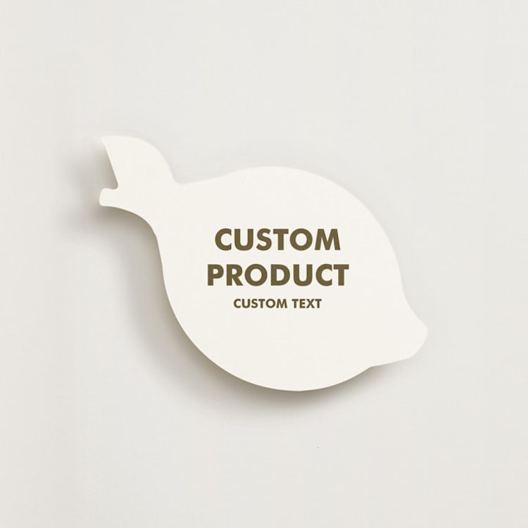 "Custom Lemon" - Novelty Enclosure Cards in Charcoal by Minted Custom - Front