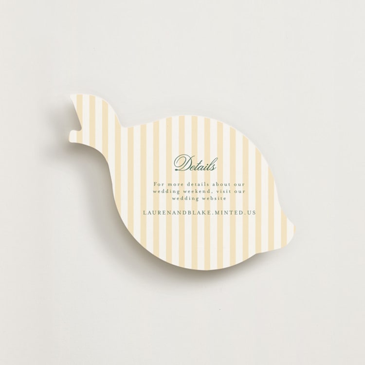 "Striped Lemon" - Novelty Enclosure Cards in Citrine by Emily Betts - Front
