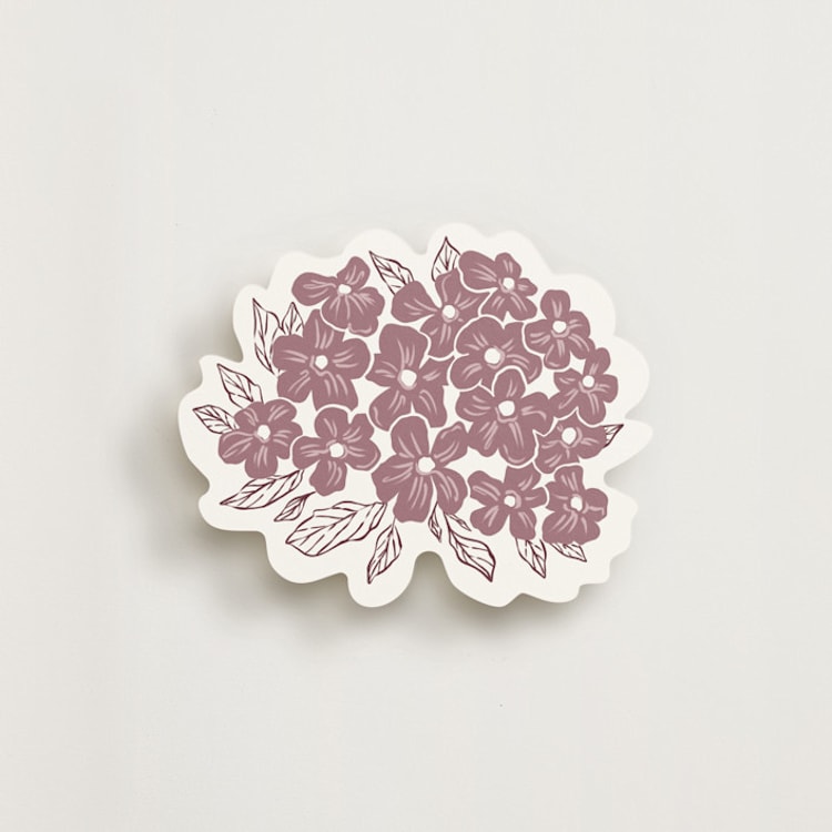 "meet me in the garden" - Novelty Enclosure Cards in Merlot by Grae - Front